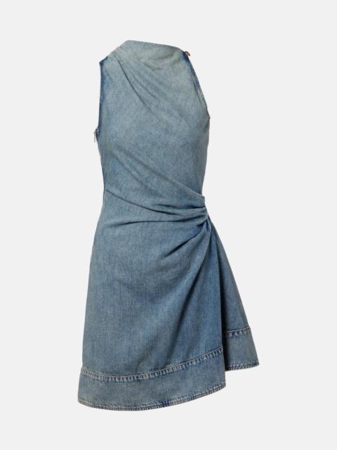 Alexander McQueen Draped denim minidress