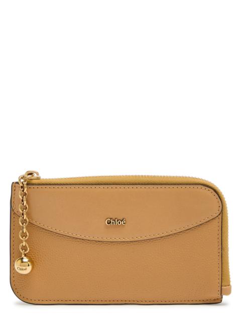 Chloé Chloe Charm-embellished Pebbled Leather Wallet