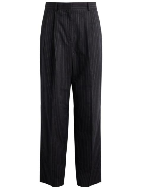 Toteme Striped Tapered-leg Wool-blend Trousers
