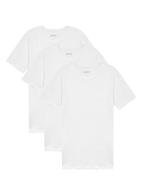 Logo-embroidered cotton T-shirt - set of three