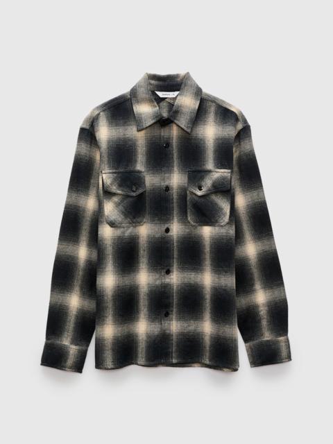 3sixteen Crosscut Flannel in Black Ombre