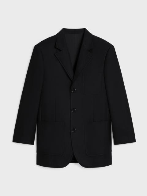 CELINE tailored jacket IN cashmere flannel