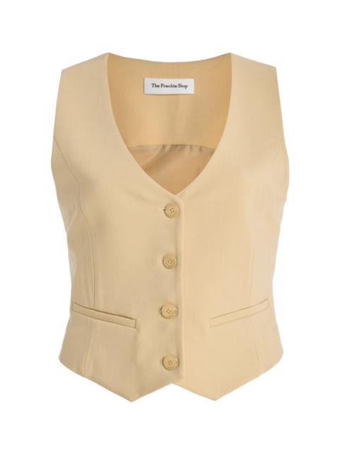 The Frankie Shop Roma Cropped Vest neutral