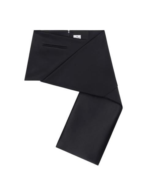 courrèges FOLDED SATIN MINI-SKIRT