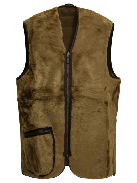 Barbour Barbour Warm Pile Sleeveless Jacket Brown