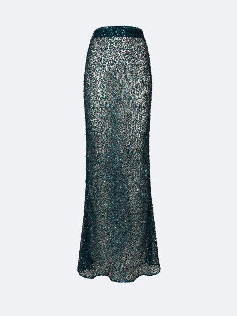 LAPOINTE Net Paillette Maxi Skirt