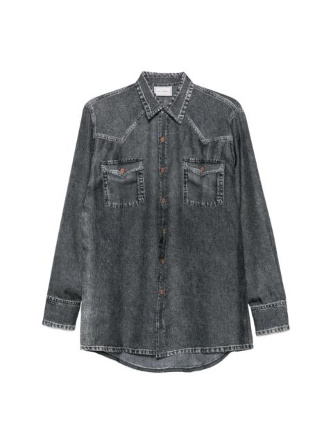Pierre-Louis Mascia Denim print silk shirt