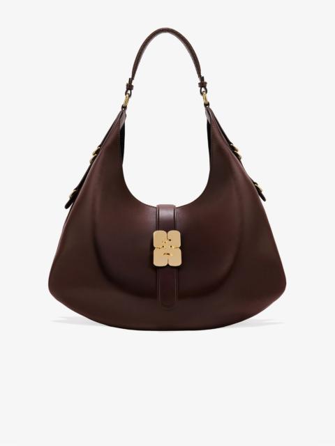GANNI BROWN LARGE KAT BAG