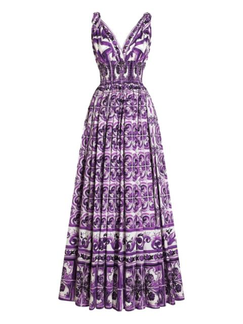 Dolce & Gabbana Dolce & Gabbana Women Midi Dress With Maiolica Print