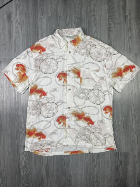 Other Designers Japanese Brand - 100%rayon japanese gold fish hawaiian shirt