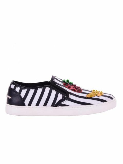 Dolce & Gabbana Banana Strawberry Slip-On Sneaker Sneakers LONDON Shoes 07288