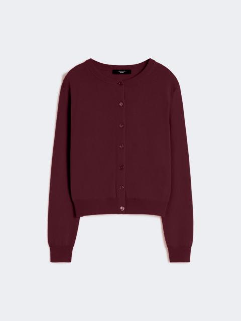 WEEKEND Max Mara Wool and cashmere cardigan - BORDEAUX