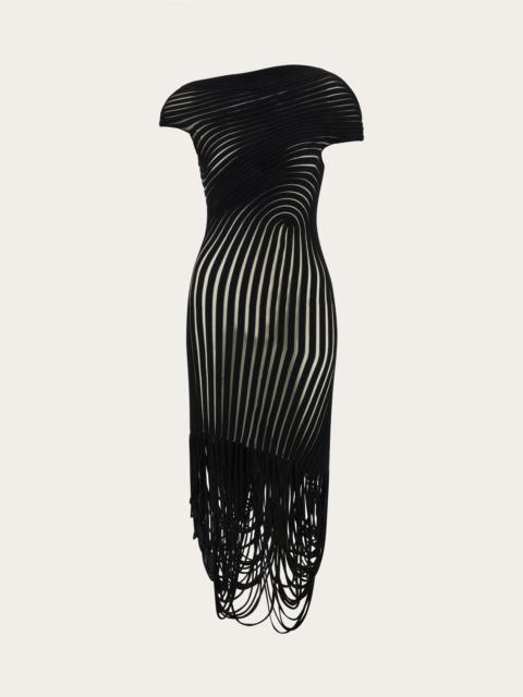 FERRAGAMO Midi dress with asymmetric drape