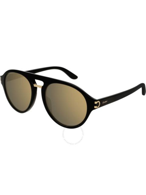 Cartier Cartier Bronze Pilot Men's Sunglasses CT0130S 002 55