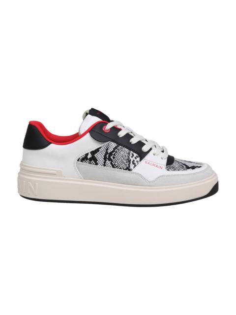 Balmain B-court Flip Sneakers In Python Effect Leather