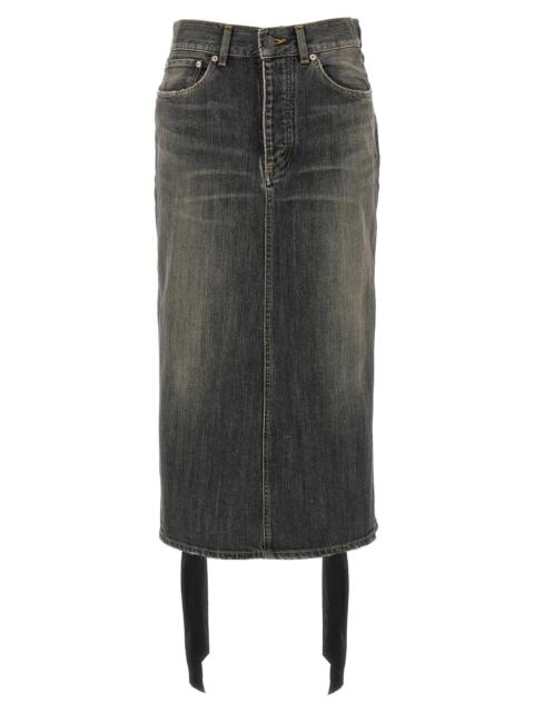 BALENCIAGA Balenciaga Women 'Lace Up' Denim Skirt