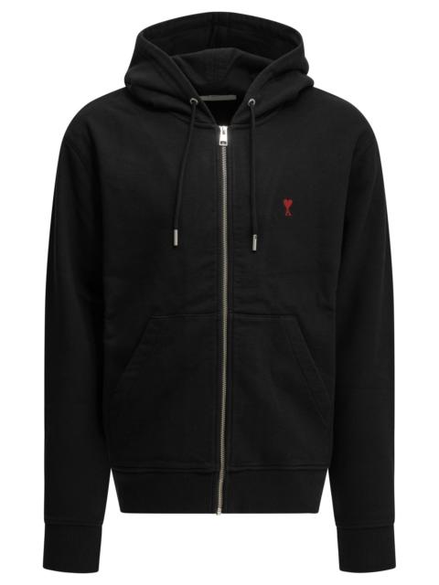 AMI Paris Ami Paris Ami De Coeur Zip-up Sweatshirt