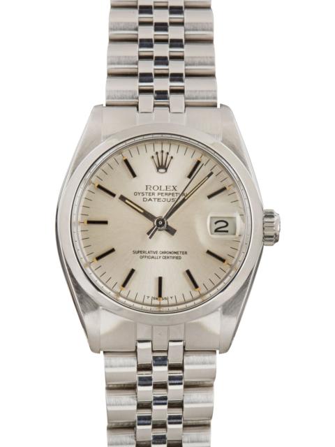 ROLEX Vintage Lady Rolex Datejust 31 Ref 6824 Blue Dial
