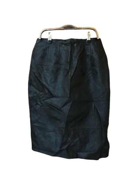 Other Designers Visconti Sheep Leather Midi Skirt