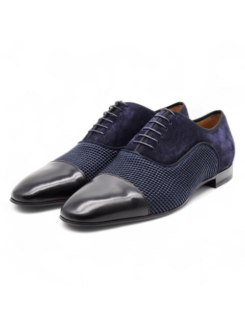 Greggo Leather and Suede Oxford Shoes Blue EU 45 US 12
