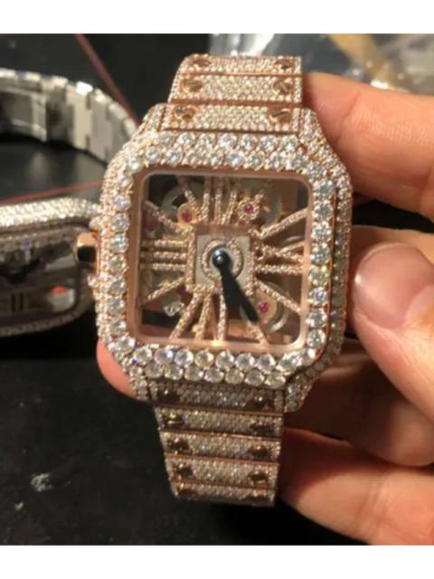 New Moissanite Iced Out Bust Down Watch 