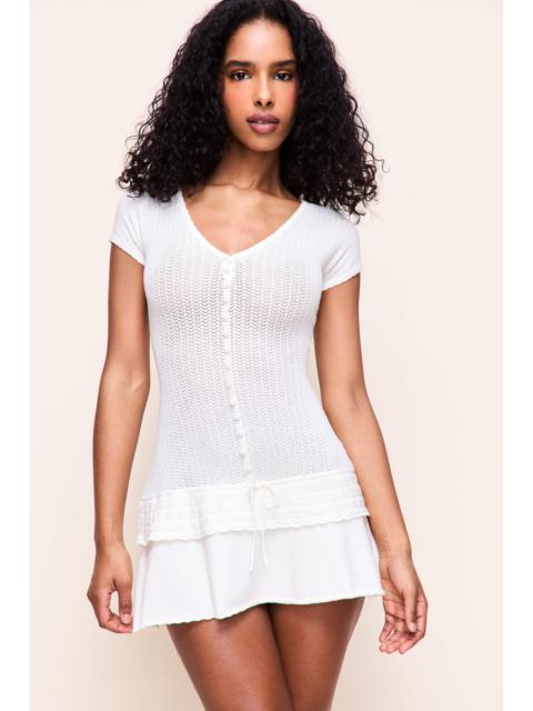 GUIZIO CHANTILLY POINTELLE DRESS