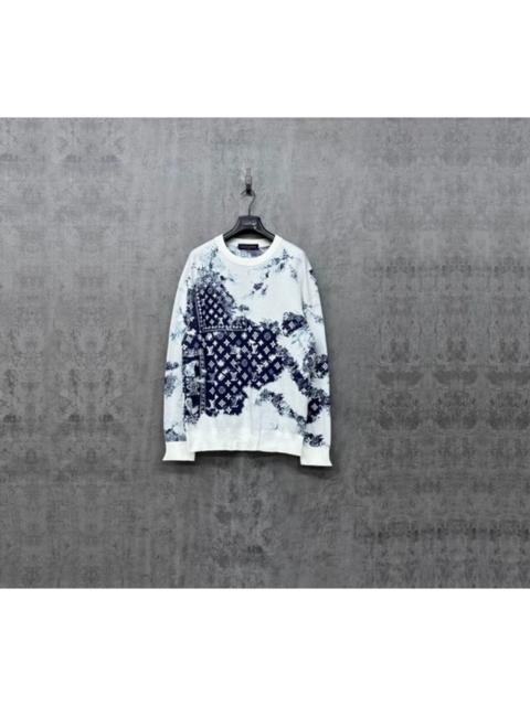 Louis Vuitton Louis Vuitton paisley jacquard logo knit sweater