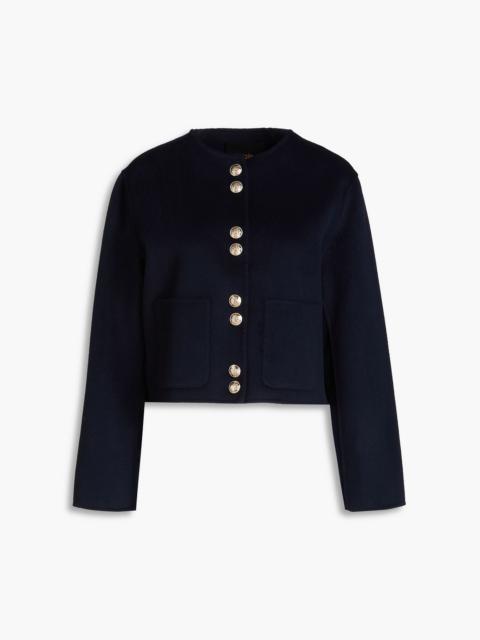 maje Wool-blend felt jacket