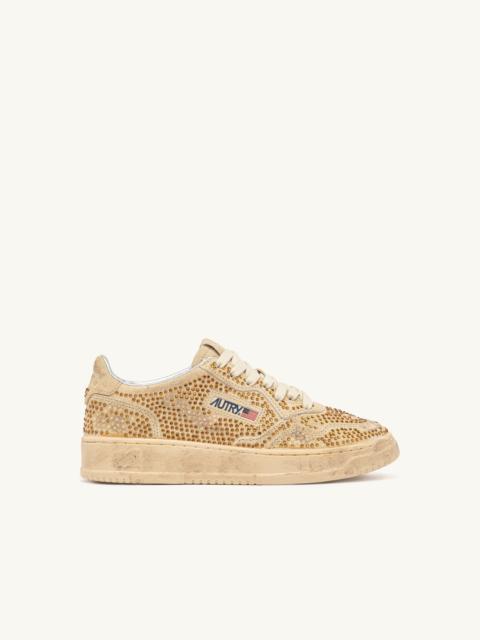 AUTRY MEDALIST LOW 'CRYSTAL' MICRO RHINESTONES SNEAKERS BRONZE
