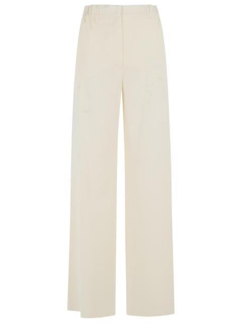 Max Mara Max Mara 'Editto' Ivory White Virgin Wool Pants Women