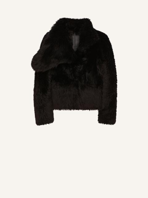 courrèges SHEARLING BELTED COAT