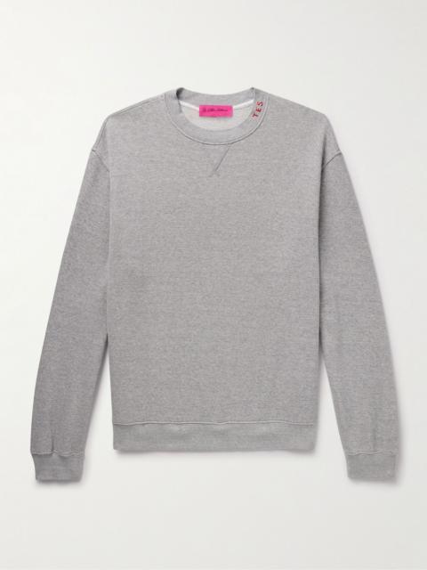 The Elder Statesman Daily Crew Cotton and Cashmere-Blend Jersey Sweatshirt Gray