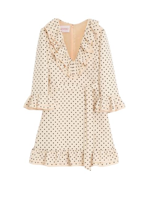 Valentino Crepe Couture Short Dress With Plusdepois Print