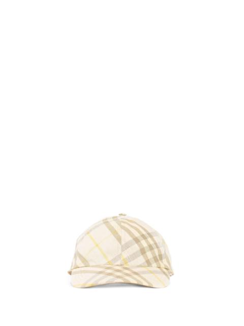 Burberry Check-Linen-Baseball-Cap