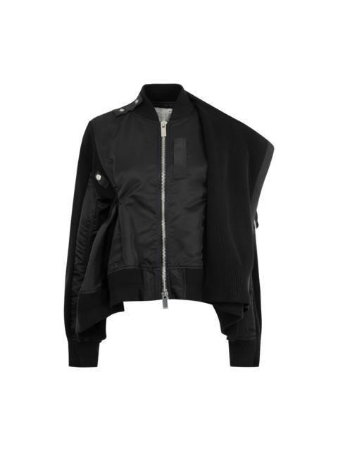 sacai NYLON TWILL X KNIT BLOUSON