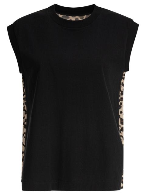 Sacai Leopard Print X Cotton Jersey T-shirt