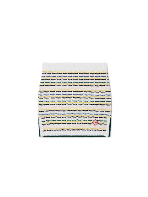 CASABLANCA Cotton Tuck Stitch Knit Mini Skirt