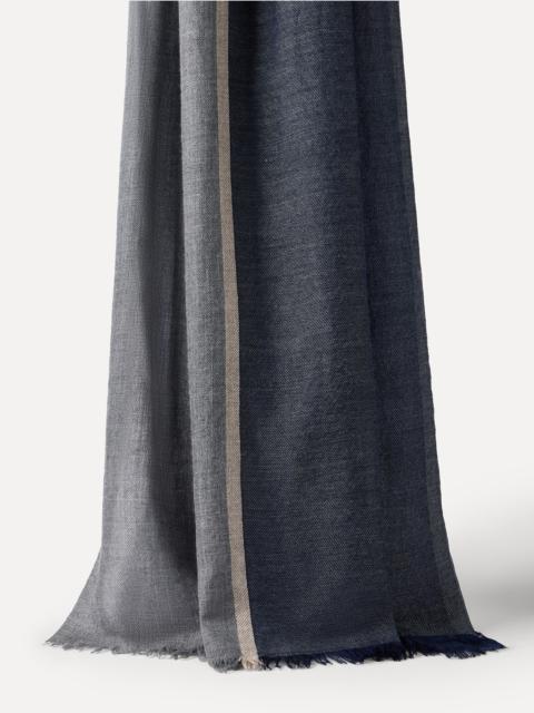 Brunello Cucinelli Cashmere and silk color block scarf
