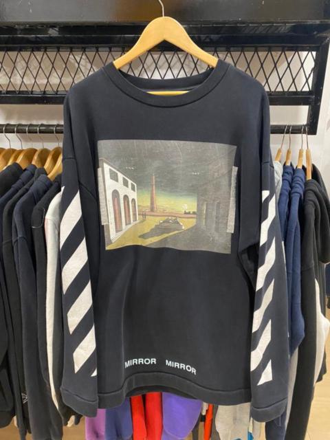 off white over size sweatshirt mirror mirror