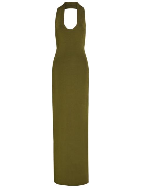 KHAITE Khaite Mahi Halter-neck Stretch-knit Midi Dress