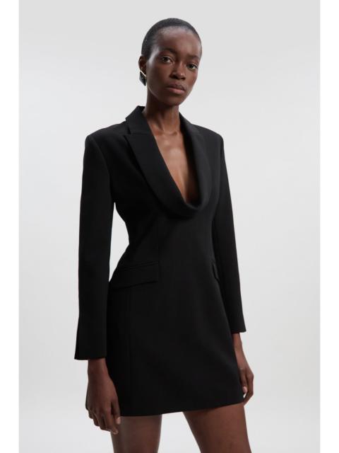 KAREN MILLEN Tall Polished Tailored Cowl Neck Blazer Mini Dress