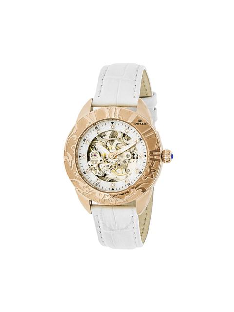 Empress - Empress Godiva Automatic White Dial Ladies Watch EMPEM1106