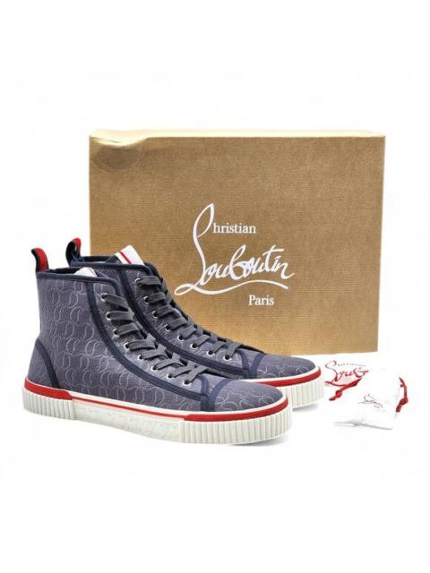 Christian Louboutin Christian Louboutin Pedro Men's Hi Top Sneakers Gray EU 45 US 12 - New $895
