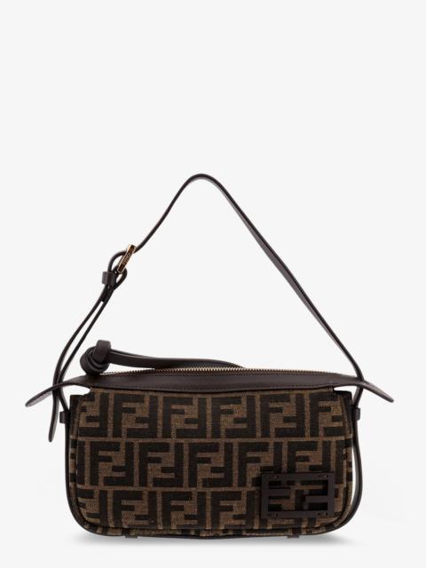 FENDI Fendi Simply Fendi Mini Ffjacquard Fabric Shoulder Bag