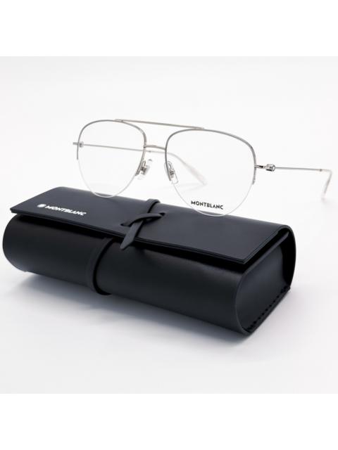Montblanc NEW MONTBLANC EYEGLASSES MB0077O 003 SILVER MEN EYEWEAR