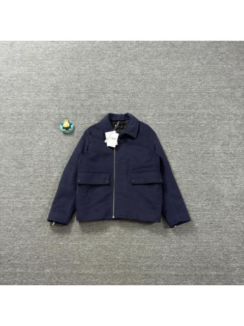 Dior Dior navy blue cashmere coat with lapel