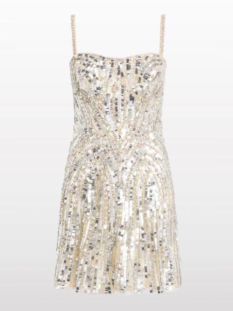 JENNY PACKHAM Jenny Packham Rebecca Sequin-Embelished Mini Dress in Parchment at Nordstrom