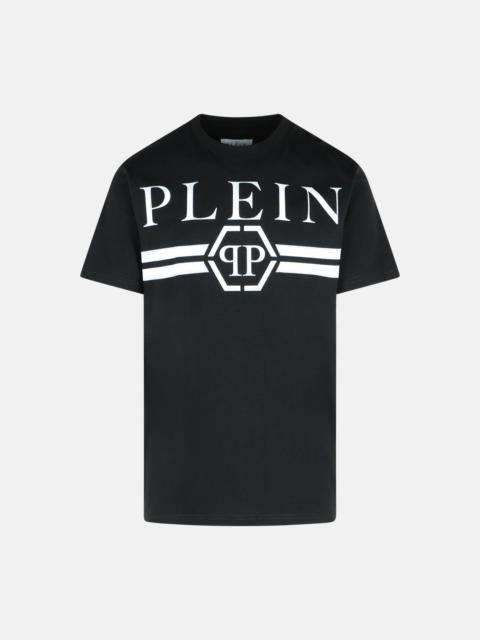 PHILIPP PLEIN BLACK COTTON T-SHIRT