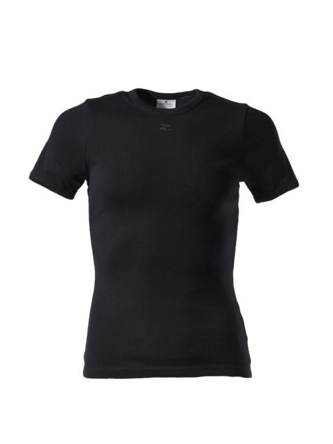courrèges SIGNATURE CONTRAST T-SHIRT / BLK