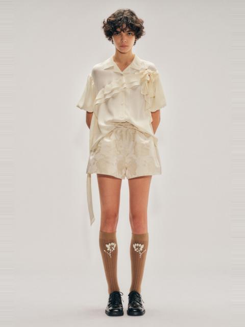Simone Rocha Elasticated Rose Shorts